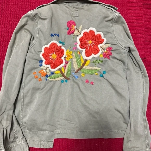 Lucky Brand Embroidered Floral Utility Jacket - Picture 1 of 5
